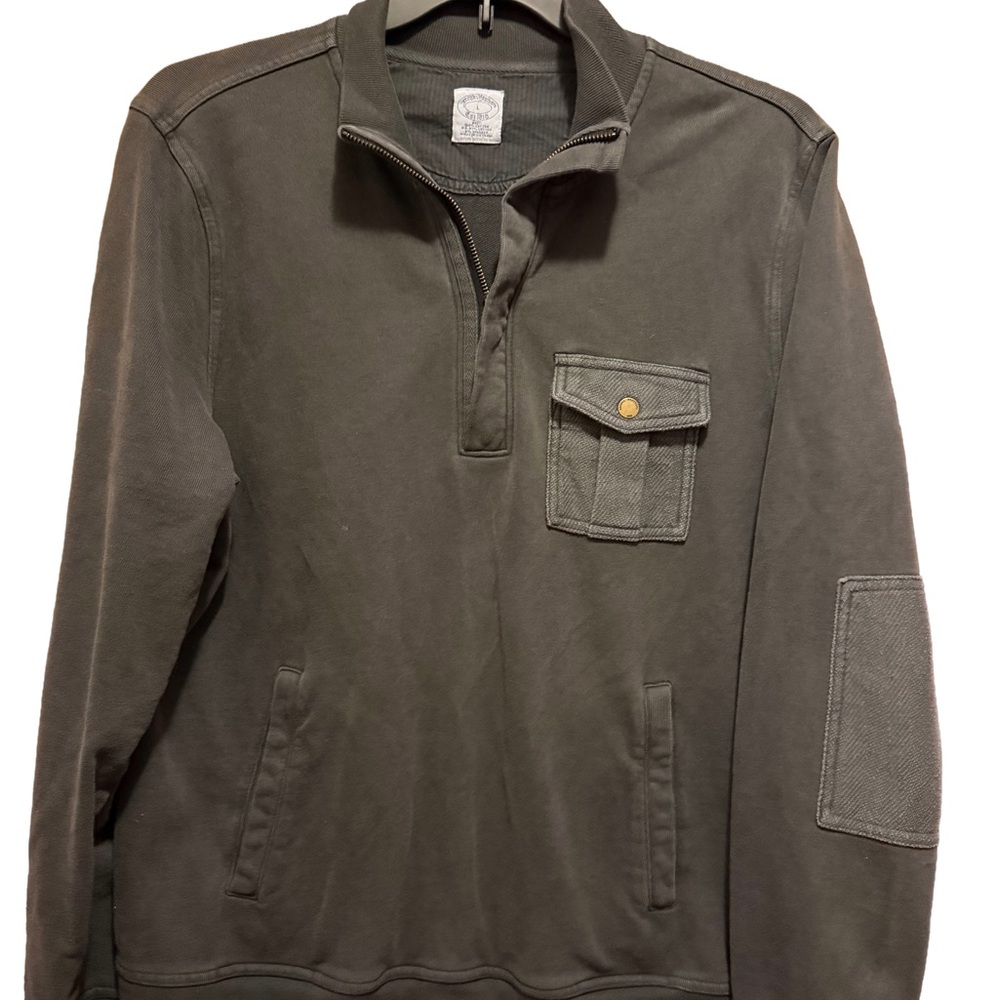 Men’s Brooks Brothers Dark Gray Quarter-Zip Pullover